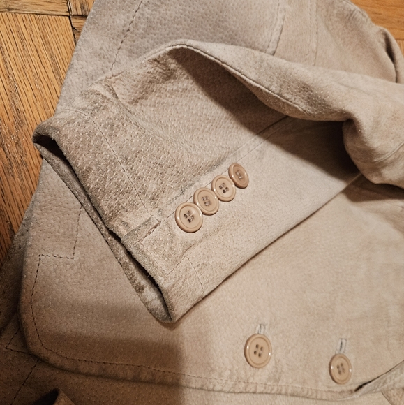 Y2K | Outer Edge | 2X | Suede | Beige | Tan | Jacket | Blazer | Womens | Vintage - Picture 7 of 10